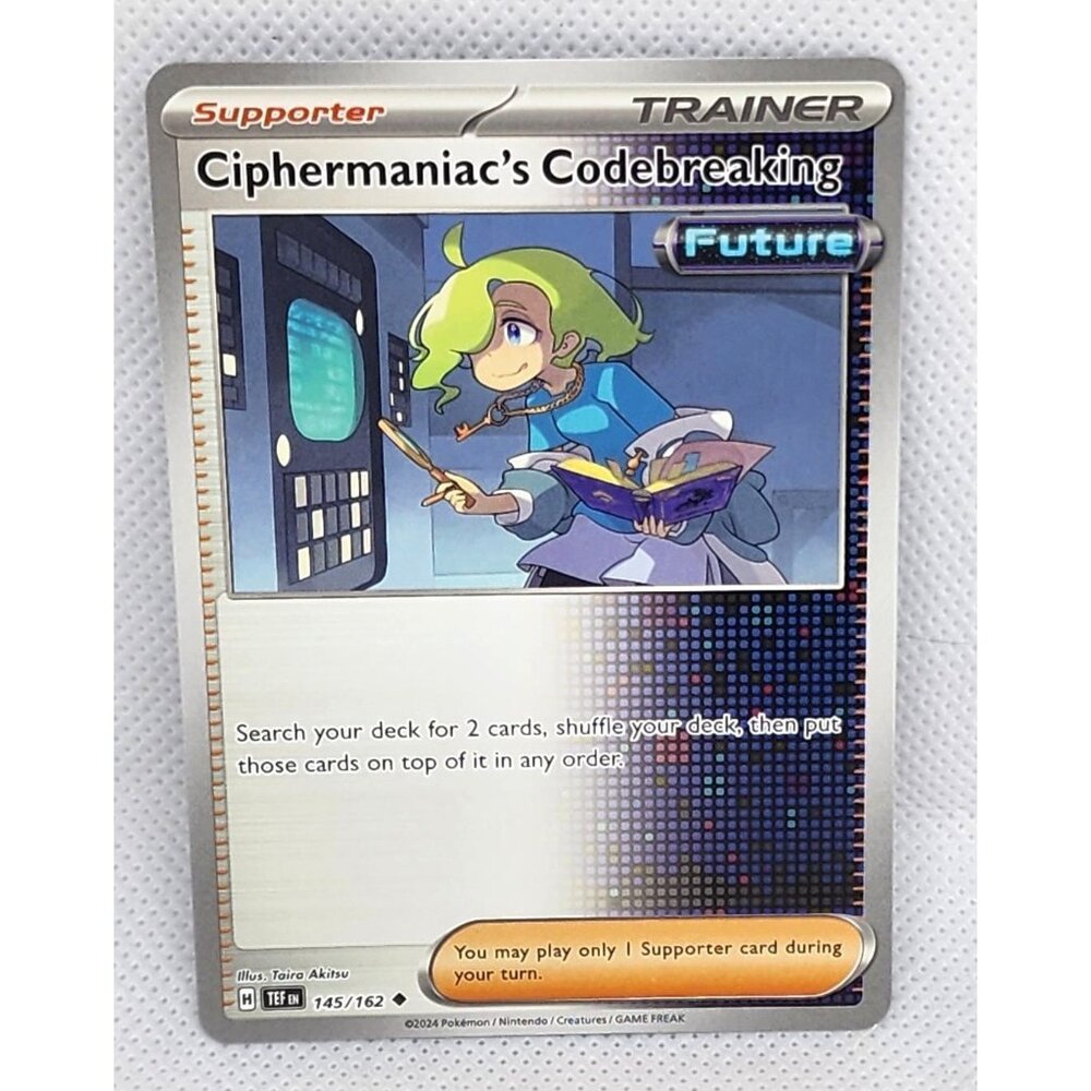 CIPHERMANIACS CODEBREAKING FUTURE TRAINER SUPPORTER POKÉMON CARD 145/162 HOLO EN